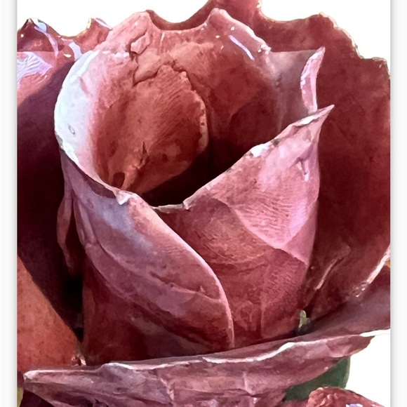 Vintage Pink Roses Pair Of Candle Stick Holders Italian Porcelain 5”T X 6”W - Picture 7 of 12